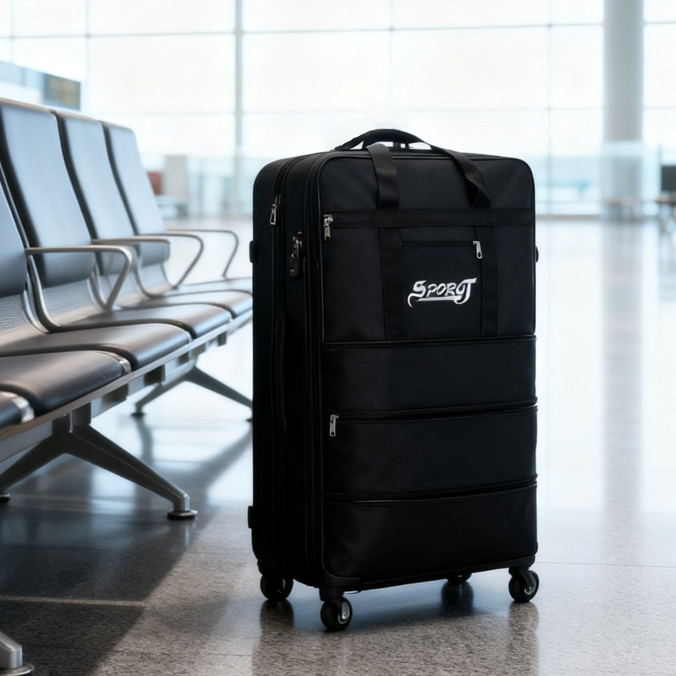 MEGA TRAVEL BAG (PLEGABLE, TAMAÑO AJUSTABLE)